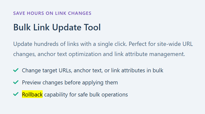 Bulk Link Update Tool