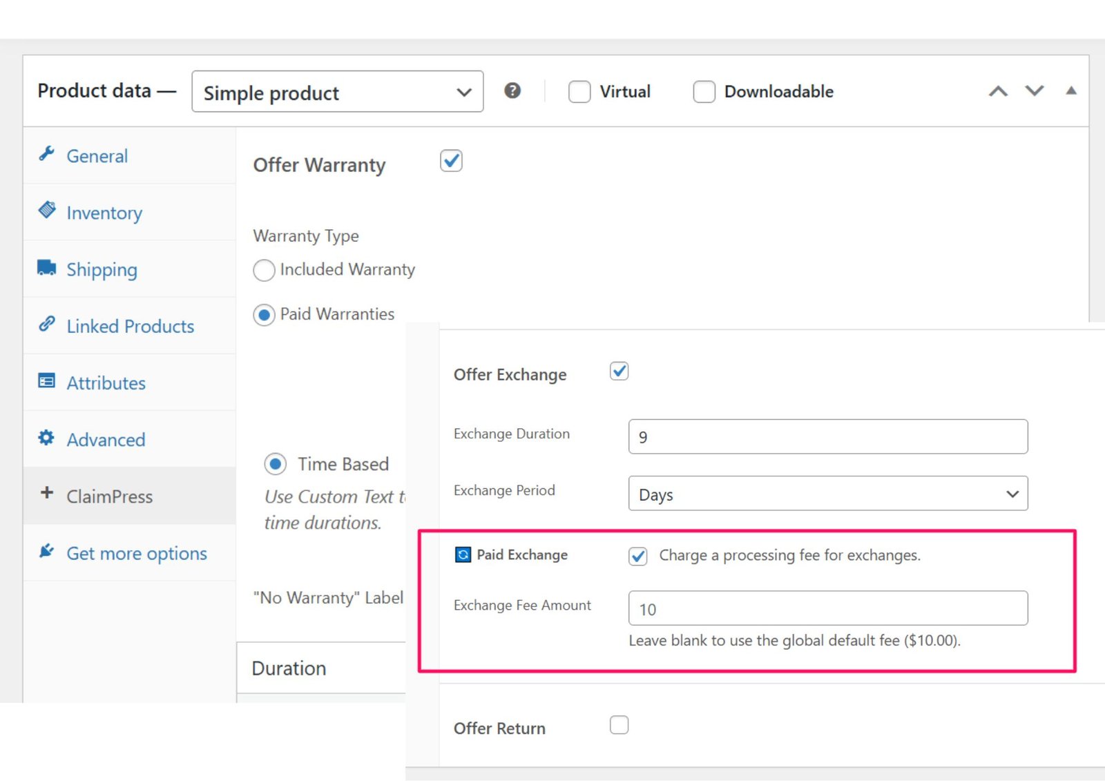 Paid Exchange Return In Woocommerce