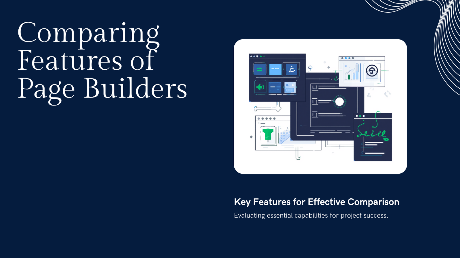 WordPress page builder feature comparison showing visual editing blocks widgets and responsive controls